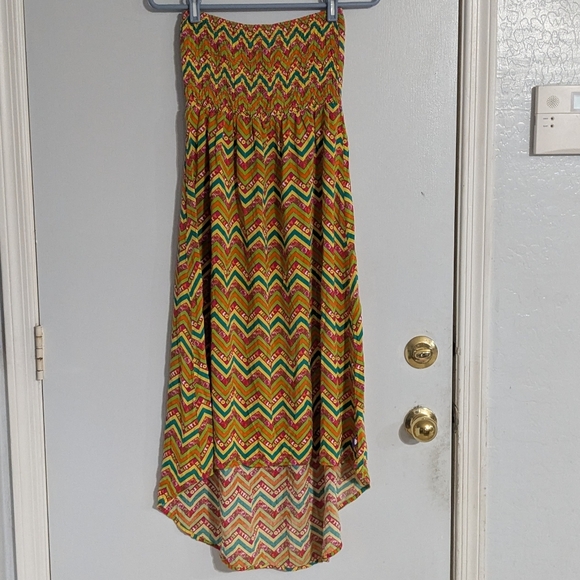 Hello Kitty Dresses & Skirts - Colorful Chevron Patterned Hello Kitty Dress Small